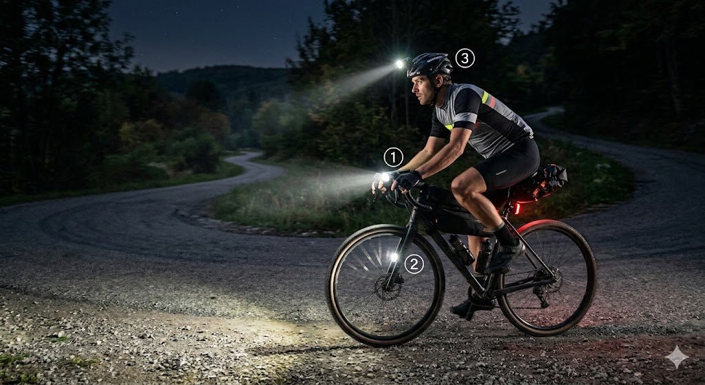 Où fixer ses lampes vélo ? Le guide pour optimiser votre champ de vision