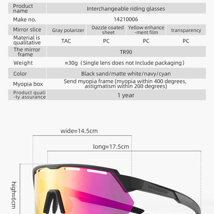 868 Polarized Sunglasses with 4 Interchangeable Lenses