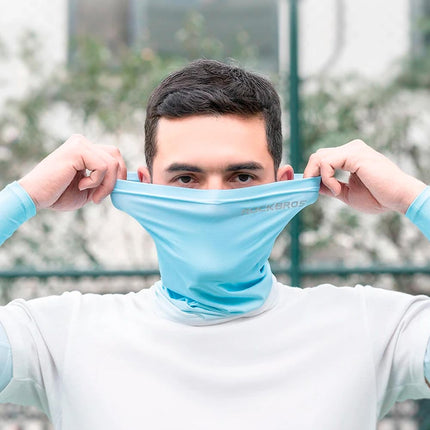 981Bandeau facciale rinfrescante per attività all'aperto blu chiaro