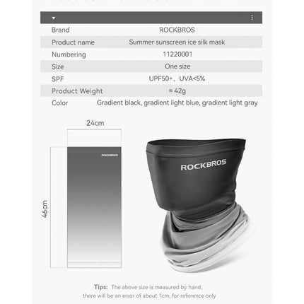 960Bandeau facciale rinfrescante per attività all'aperto Nero