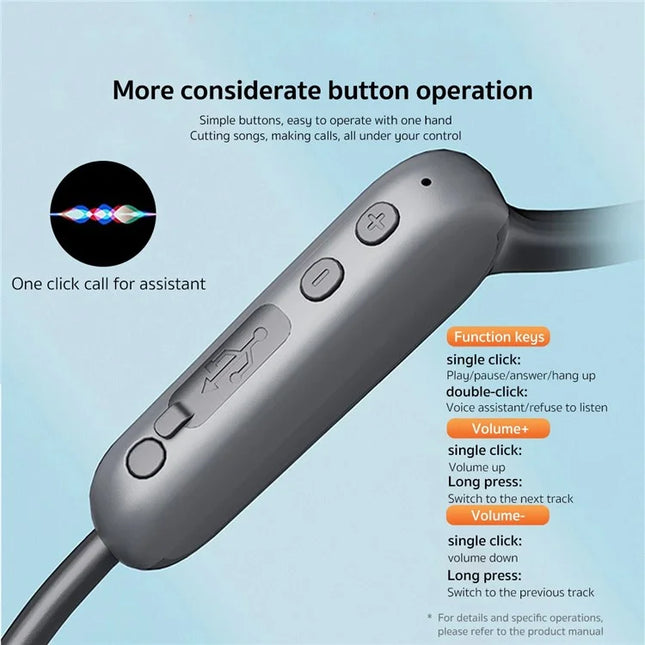 1272Ecouteur sans fil Bluetooth à port cervical pour extérieur