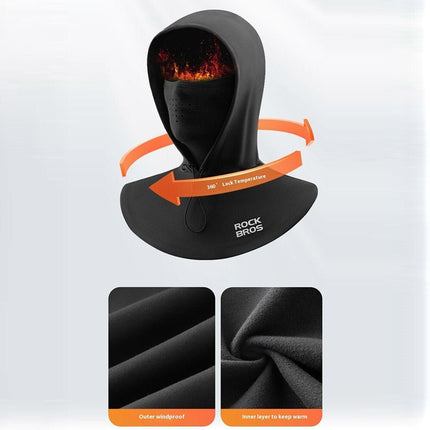 ROCKBROS Dvigubo sluoksnio dviračių ir slidinėjimo striukė nuo vėjo