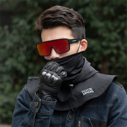 ROCKBROS Dvigubo sluoksnio dviračių ir slidinėjimo striukė nuo vėjo