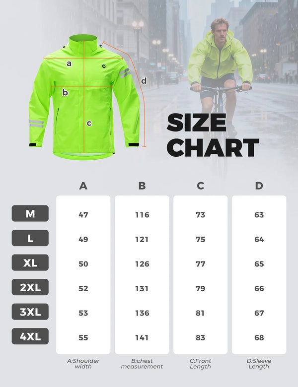 Jaqueta de pluja per a bicicleta verd fluorescent ROCKBROS