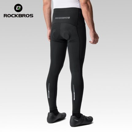 Andningsbara långa cykeltights för män med 3D-dyna