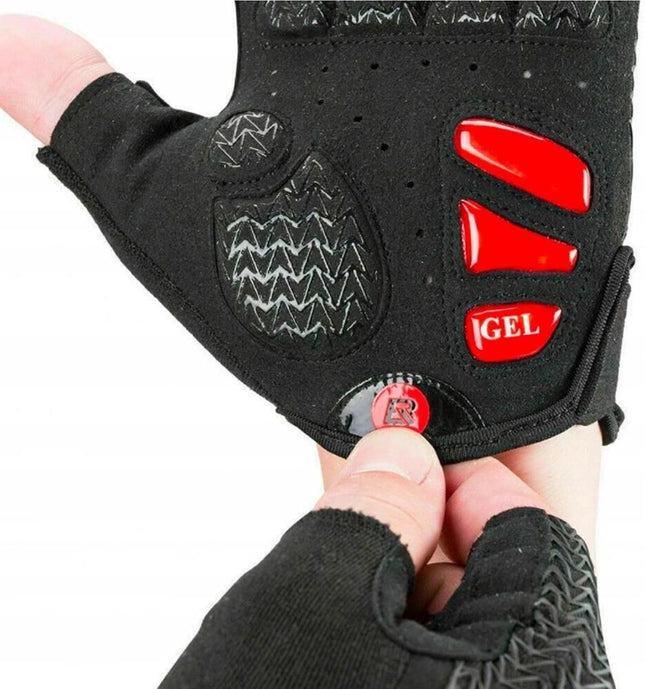 2262Par de Guantes de Ciclismo de Medio Dedo Exteriores Transpirables