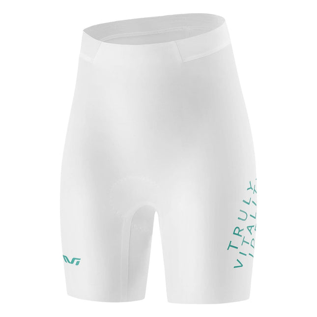 Short da ciclismo da donna senza cuciture con eye-liner