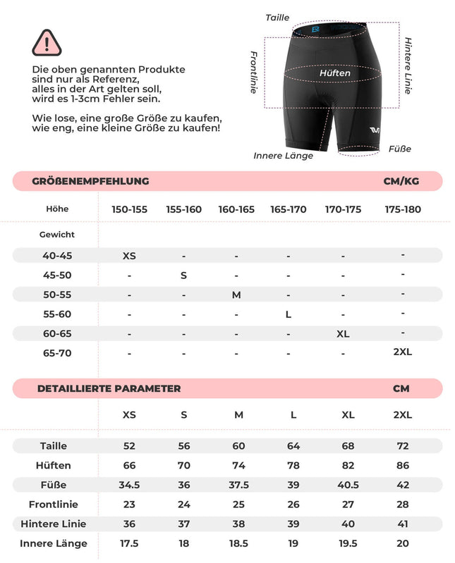 Pantaloncini da ciclismo da donna con fondello in camoscio