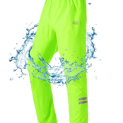 Fluorescerande gröna ROCKBROS cykelregnbyxor