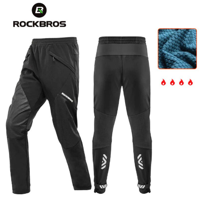 Pantalon de cyclisme long d'hiver ROCKBROS en polaire chaude 7