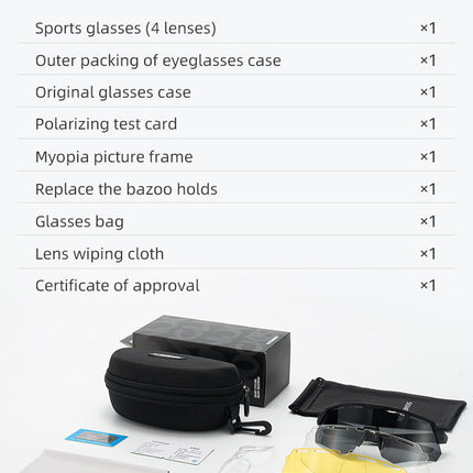 868 Polarized Sunglasses with 4 Interchangeable Lenses