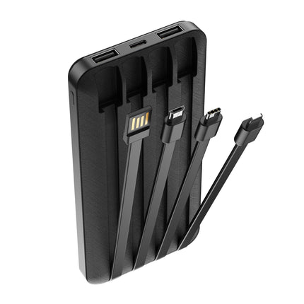 Virtapankki Forever TB-411 ALLin1 10000 mAh USB-C- ja Lightning-kaapeleilla