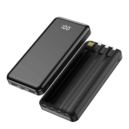 Virtapankki Forever TB-411 ALLin1 10000 mAh USB-C- ja Lightning-kaapeleilla