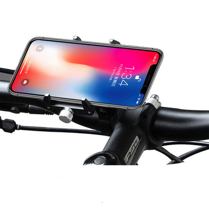 Supporto telefono manubrio bici in alluminio 90, morsetto universale 50-100 mm, nero