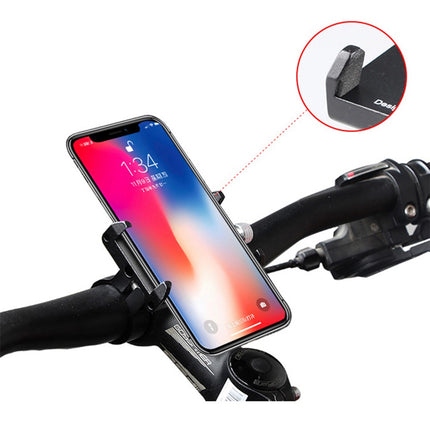 Supporto telefono manubrio bici in alluminio 90, morsetto universale 50-100 mm, nero