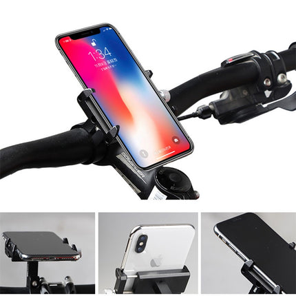 Supporto telefono manubrio bici in alluminio 90, morsetto universale 50-100 mm, nero