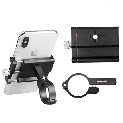 Supporto telefono manubrio bici in alluminio 90, morsetto universale 50-100 mm, nero