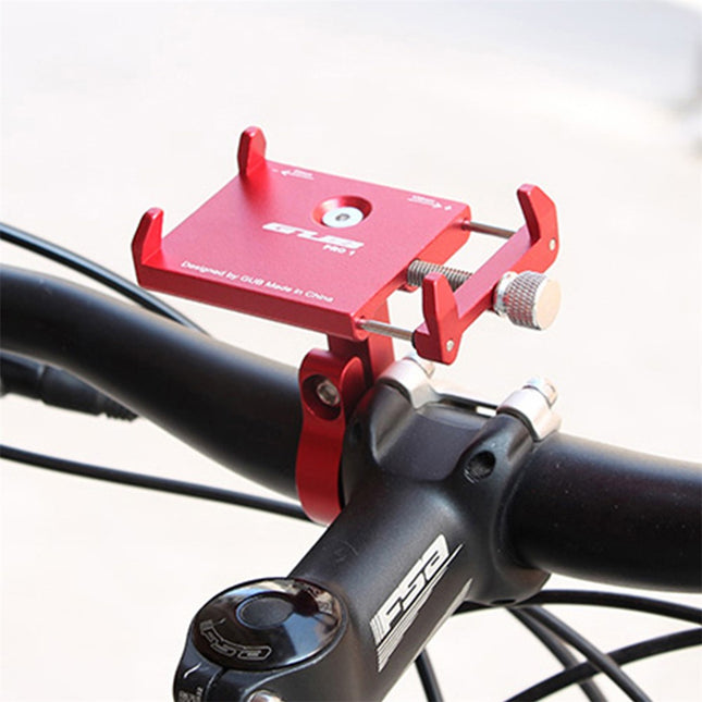 Supporto telefono 45 per manubrio bici in alluminio, morsetto universale 50-100 mm, rosso