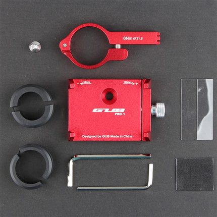 Supporto telefono 45 per manubrio bici in alluminio, morsetto universale 50-100 mm, rosso