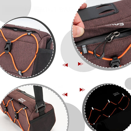 Bolsa de guiador de bicicleta com alça a tiracolo ROCKBROS