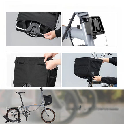 Sacoche avant pour vélo pliant avec panier ROCKBROS