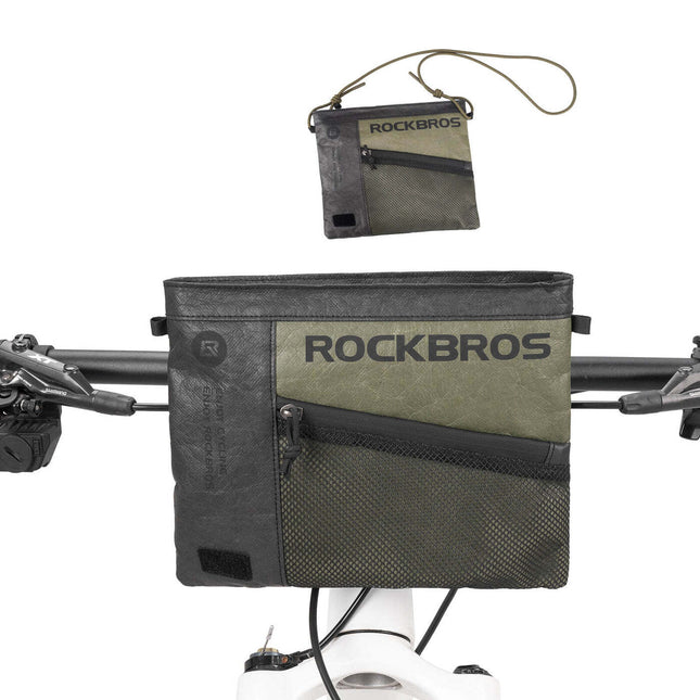 Dviračio vairo krepšys 1,5 L – paverčiamas per petį nešiojamu krepšiu