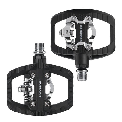 Pédales vélo double fonction SPD et plates en nylon ROCKBROS