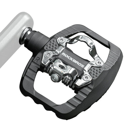 Pédales vélo double fonction SPD et plates en nylon ROCKBROS