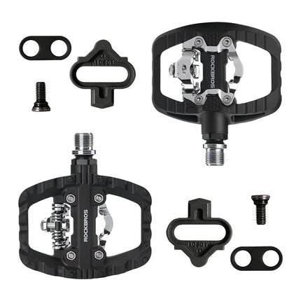 Pédales vélo double fonction SPD et plates en nylon ROCKBROS