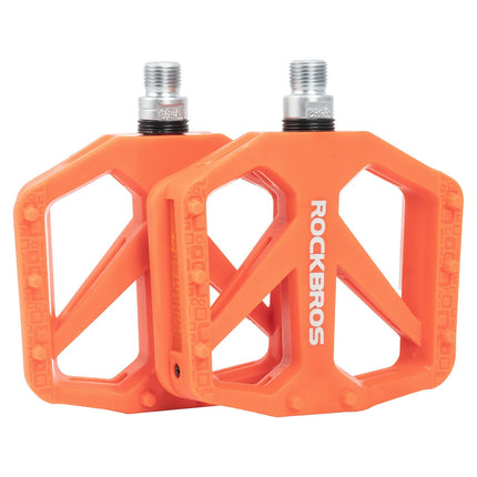 ROCKBROS platta cykelpedaler i halksäker nylon med reflexer