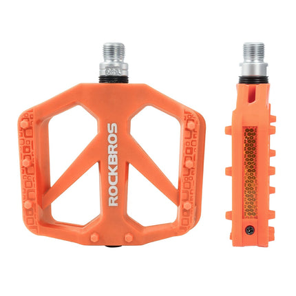 ROCKBROS platta cykelpedaler i halksäker nylon med reflexer