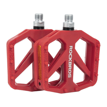 ROCKBROS platta cykelpedaler i halksäker nylon med reflexer