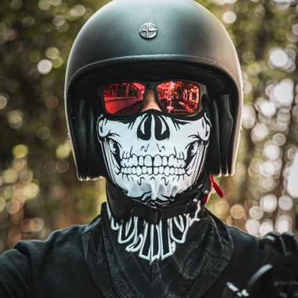 634Cagoule Multifunzionale ROCKBROS Cranio - Nero e rosso