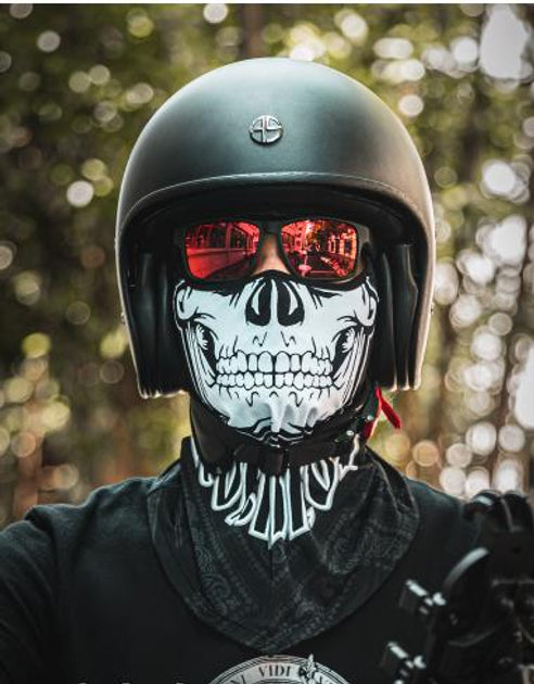 634Cagoule Multifunzionale ROCKBROS Cranio - Nero e rosso