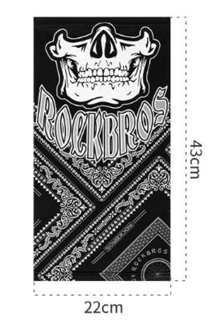 1416 Multifunctional ROCKBROS Balaclava Skull - Black