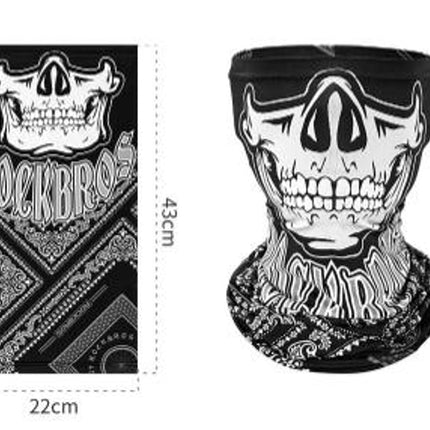 634Cagoule Multifunzionale ROCKBROS Cranio - Nero e rosso