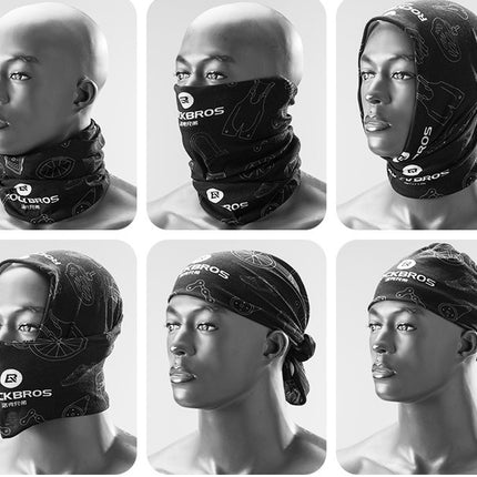 634Cagoule Multifunzionale ROCKBROS Cranio - Nero e rosso