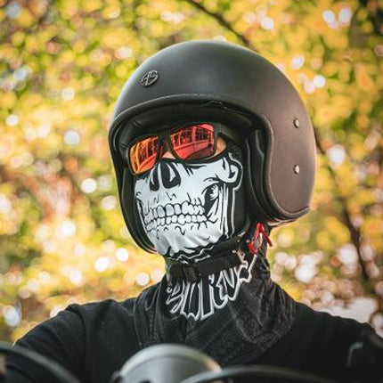 634Cagoule Multifunzionale ROCKBROS Cranio - Nero e rosso