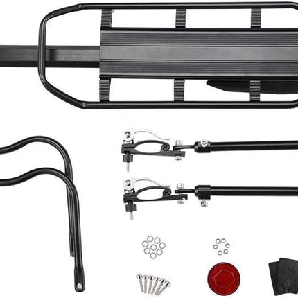 Porte Bagages Vélo Fixation Tige de Selle  Reflecteur et Garde-Boue