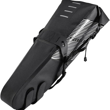 930Borsa da sella impermeabile 10 L, nera e grigia.