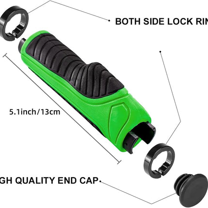582 Manopole per bici Rockbros verdi e nere