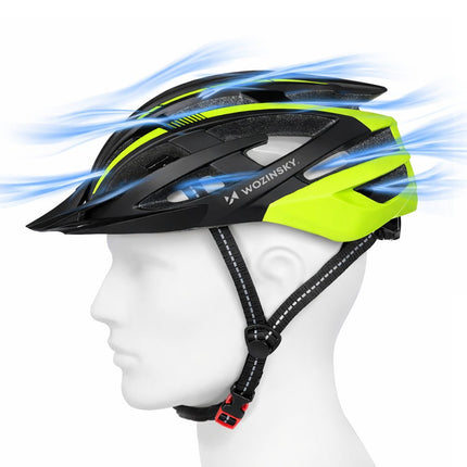 Casca de bicicleta tot terreny Wozinsky amb visera extraïble i llum USB 4