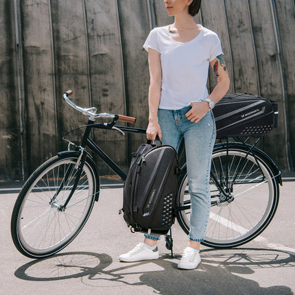 Geantă extensibilă pentru bicicletă, cu curea de umăr WOZINSKY