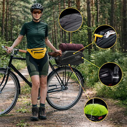 Geantă extensibilă pentru bicicletă, cu curea de umăr WOZINSKY
