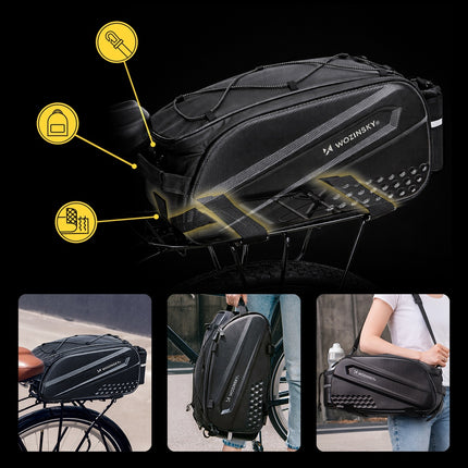 Geantă extensibilă pentru bicicletă, cu curea de umăr WOZINSKY