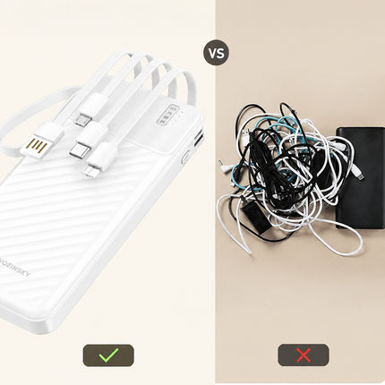 Bateria externa de 10000mAh amb cables integrats i llanterna WOZINSKY