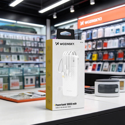 Bateria externa de 10000mAh amb cables integrats i llanterna WOZINSKY