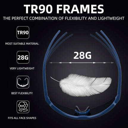 588 Occhiali da Sole Polarizzati con 4 Lenti Intercambiabili