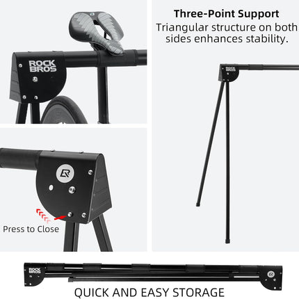 ROCKBROS - Support vélo 3 places, portable intérieur/extérieur