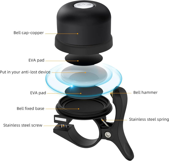 202Sonnette Bicicleta ROCKBROS con Soporte AirTag